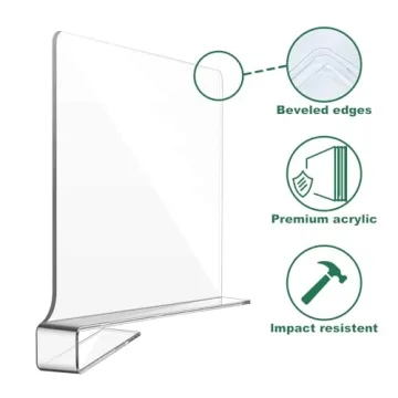 Acrylic Shelf Dividers for Closet Organization in Clear