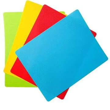 Carrollar Flexible Cutting Board Set of 4 with Icons