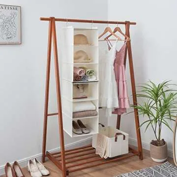 GRANNY SAYS 6-Shelf Hanging Closet Shelves, Separable to 2 Pack 3-Shelf Closet Shelves Organizer, Ha...