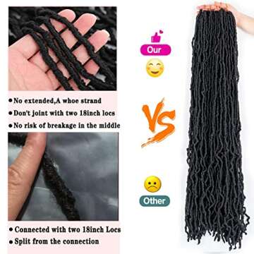 36 Inch New Soft Locs Crochet Hair Faux Locs Crochet Braids Hair 6 Packs/lot Super Long Goddess Locs...