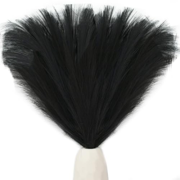 Elegant 20pcs Black Silk Pampas Grass for Luxurious Home Decor