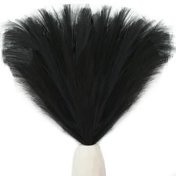 Elegant 20pcs Black Silk Pampas Grass for Luxurious Home Decor