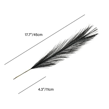 Mandy's 20pcs Black Silk Pampas Grass for Stunning Decor