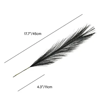 Mandy's 20pcs Black Silk Pampas Grass for Stunning Decor