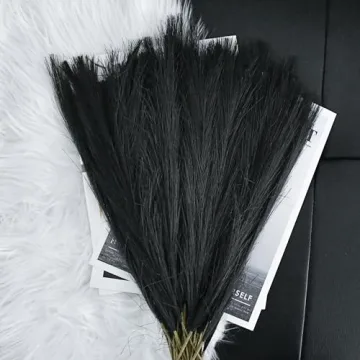 Mandy's 20pcs Black Silk Pampas Grass for Stunning Decor