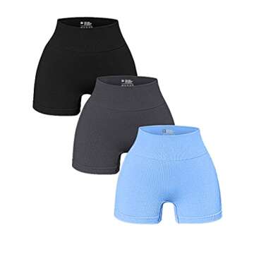 OQQ Women's 3 Piece Yoga Shorts - Stylish and Comfortable Activewear
