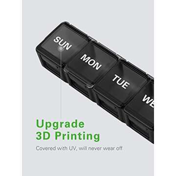 Extra Large Weekly Pill Organizer for Vitamins and Supplements