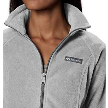 Columbia Womens Benton Springs Full Zip Fleece Jacket, Cirrus Grey Heather, Large