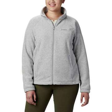 Columbia Womens Benton Springs Full Zip Fleece Jacket, Cirrus Grey Heather, Large