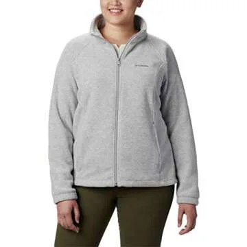 Columbia Womens Benton Springs Full Zip Fleece Jacket, Cirrus Grey Heather, Large