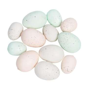 Factory Direct Craft Package of 36 Pastel Speckled Easter Faux Eggs