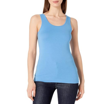 Slim-Fit Tank Tops - Aqua & French Blue, XL Pack of 2