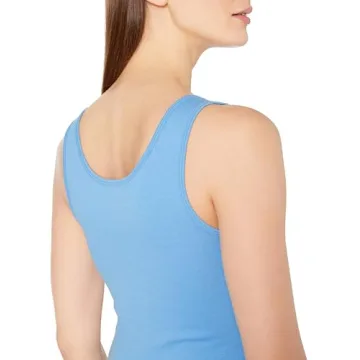 Slim-Fit Tank Tops - Aqua & French Blue, XL Pack of 2