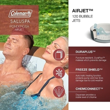 Coleman SaluSpa Ponderosa Inflatable Hot Tub for 4