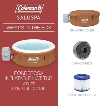 Coleman SaluSpa Ponderosa Inflatable Hot Tub for 4