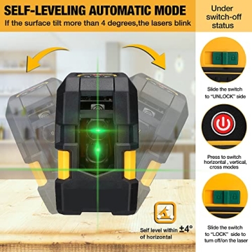 PREXISO Green Laser Level Self-Leveling 100Ft Magnetic Base