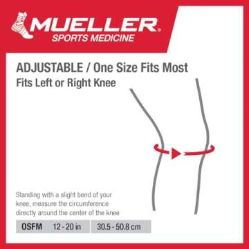 MUELLER Sports Medicine Self Adjusting Knee Stabilizer, Knee Pain Relief Support for Men and Women, ...