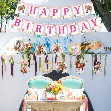 Rngmsi Horse Birthday Party Decorations for Girls