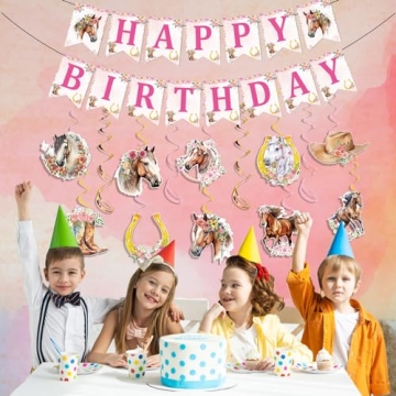 Rngmsi Horse Birthday Party Decorations for Girls