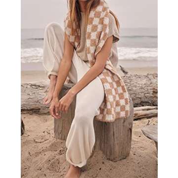 Two Piece Outfits for Women Sweater Sets Knit Pullover Tops and High Waisted Pants Lounge 2 Piece Matching Sets