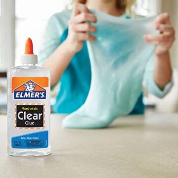 Elmer's Liquid School Glue, Clear, Washable, 9 Ounces, 1 Count