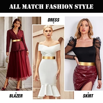 XZQTIVE Women’s Shiny Metal Waist Belt Adjustable & Chic