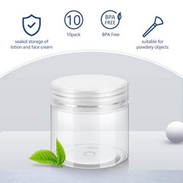 Versatile 2oz Plastic Jars with Lids for Crafts and Beauty