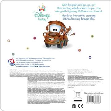 Disney Baby - Cars on the Go! - A STEM Gear Sound Book - PI Kids (Play-A-Sound)