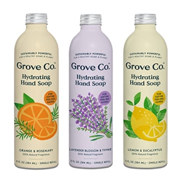 Grove Co. Hydrating Gel Hand Soap Refills - Eco-Friendly & Luxurious Scents