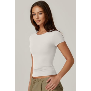 QINSEN Women's Short Sleeve Bodysuit - Chic & Comfortable