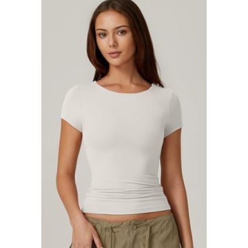 QINSEN Women's Short Sleeve Bodysuit - Chic & Comfortable