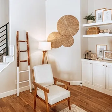 Artera Home Wicker Wall Decor- Set of 3 Oversized Woven Seagrass Wall Plaques, Unique Wall Art for a Bedroom, Living Room, or Office Space