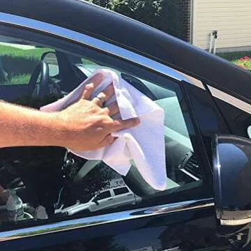 Multi Use Cleaning Rags 75 Count Super Absorbent edgeless White Rags, Washable, Multi-use Rags