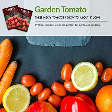 1 Pack Roma Tomato Seeds for Planting with Instructions to Grow Italian Roma Tomatoes in Your Home Vegetable Garden - Canning Favorite - Non-GMO Heirloom - Survival Garden Seeds