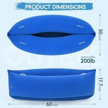 OUTREE Sensory Chair for Kids,60" Includes Electric Air Pump,Inflatable Sensory pod for Children, Sensory Toys for Kids with Autism,Sensory Peapod,Blue