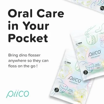 Piico Kids Floss Picks Fun Unflavored Dental Hygiene 80 Count
