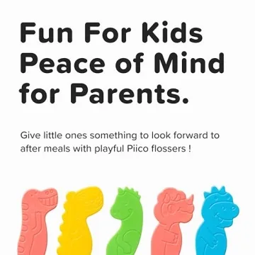 Piico Kids Floss Picks Fun Unflavored Dental Hygiene 80 Count