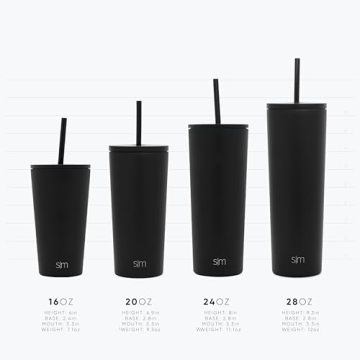 Insulated Tumbler with Lid and Straw - 24oz