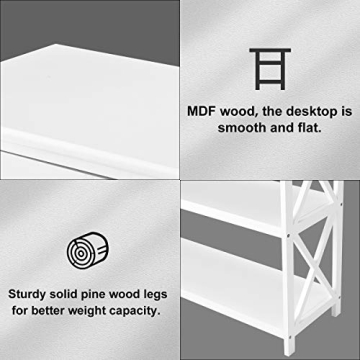 MELLCOM Console Table - 3 Tiered Entryway Furniture