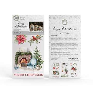 Rub on Transfers for Crafts and Furniture | 3 Design Sheets 6”x 12” | Home Decor Transfers | Fur...