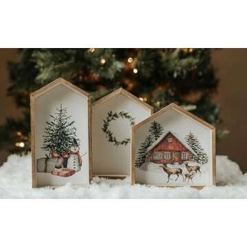 Rub on Transfers for Crafts and Furniture | 3 Design Sheets 6”x 12” | Home Decor Transfers | Furniture and Craft Decals | by Thymeless Designs (Cozy Christmas)