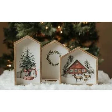 Rub on Transfers for Crafts and Furniture | 3 Design Sheets 6”x 12” | Home Decor Transfers | Furniture and Craft Decals | by Thymeless Designs (Cozy Christmas)