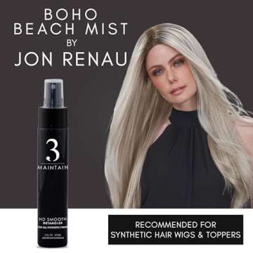 Jon Renau HD Smooth Detangler – Wig Detangler Spray for Synthetic Wigs & Hair, Travel-Size, 2 Ounc...