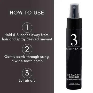Jon Renau HD Smooth Detangler – Wig Detangler Spray for Synthetic Wigs & Hair, Travel-Size, 2 Ounces