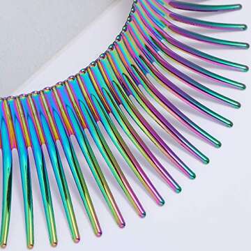 Statement Collar Choker Necklace African Canine Tooth Shape Fringe Necklace for Women Fashion Jewelry Accessories