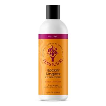 Jessicurl, Rockin' Ringlets Styling Potion, Citrus Lavender, 16 Fl oz. Curl Enhancer with Flaxseed E...