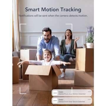 GNCC 2K Security Camera Indoor 360° WiFi Cameras for Home Security with Motion Detection, Pet/Dog/Baby Camera with Phone app, Baby Monitor&Night Vision, TF/Cloud Storage, Black (2.4Ghz WiFi)