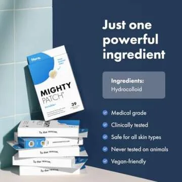 Hero Cosmetics Mighty Patch™ Invisible+ Patch & Mighty Patch™ Surface Patch Bundle - Acne Patches for Daytime and Larger Breakout Treatment of Pimples