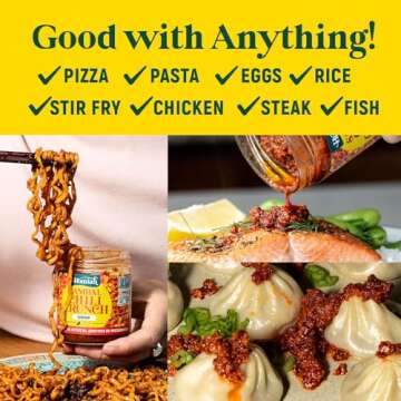 Homiah Sambal Chili Crunch, Shrimp, Large 9oz Jar - Less Oil Low Sodium Gluten Free Non-GMO, Sambal ...