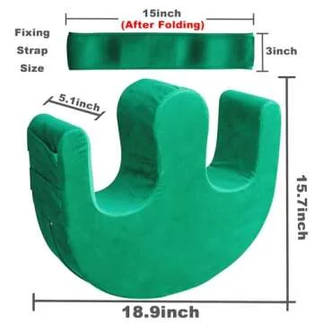 Sexysamba Bedridden Patient Turning Device with Fixing Strap Elderly Assistance Products Bed Rest Leg Pillow Patient Lift Aid Flannel Multifunctional Anti-Decubitus Nursing Products, Green